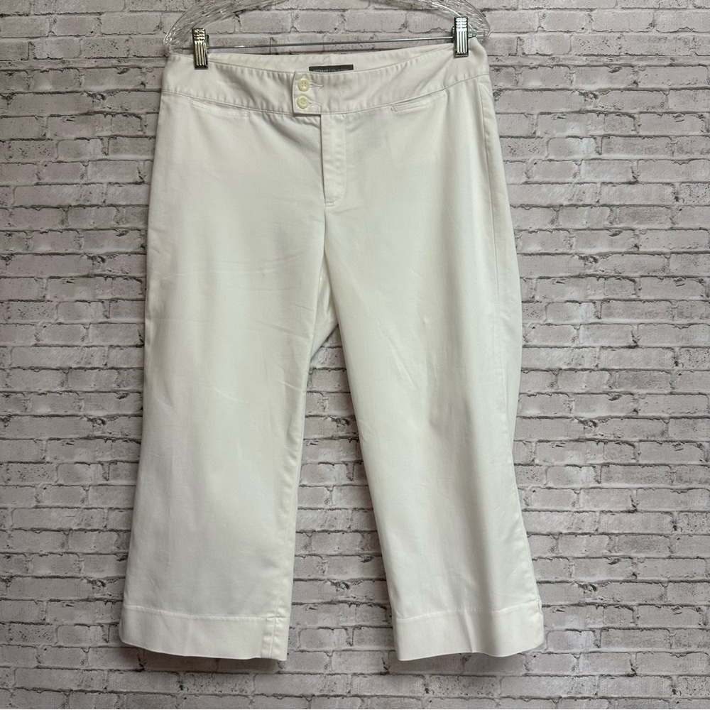 Dockers Collection Mid Rise Curvy Pants Women's Size 8 White Capris